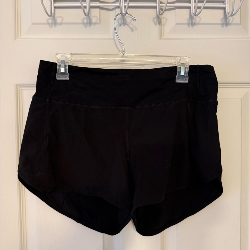 lululemon Black Speed Up High Rise lined short 2.5” size 8 Athletic Shorts
